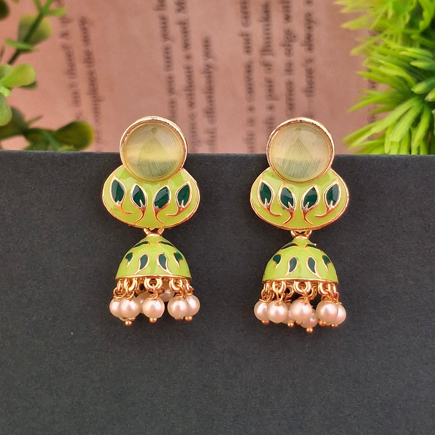 Peacock Grace Jhumka Earrings - Kaanke
