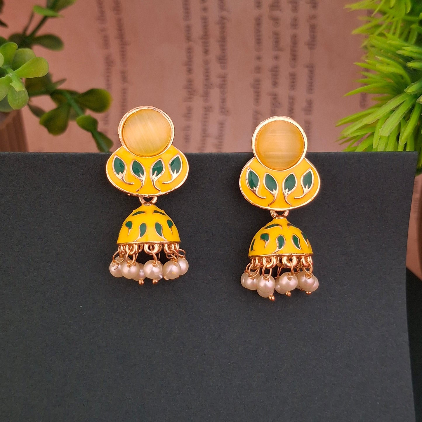 Peacock Grace Jhumka Earrings - Kaanke
