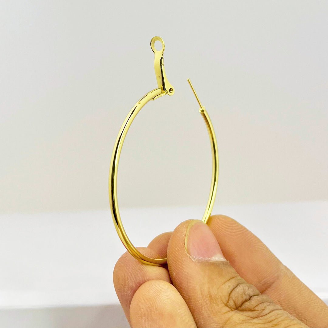 Plain Round Hoops – Lightweight Large Sized Earrings - Kaanke