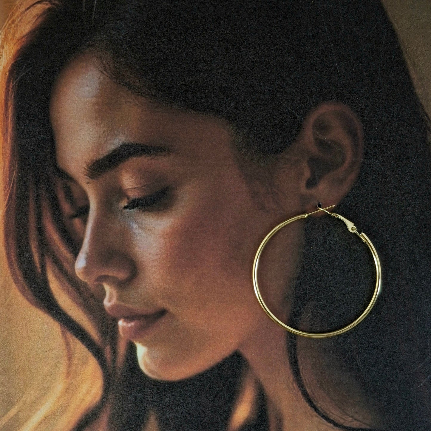Plain Round Hoops – Lightweight Large Sized Earrings - Kaanke