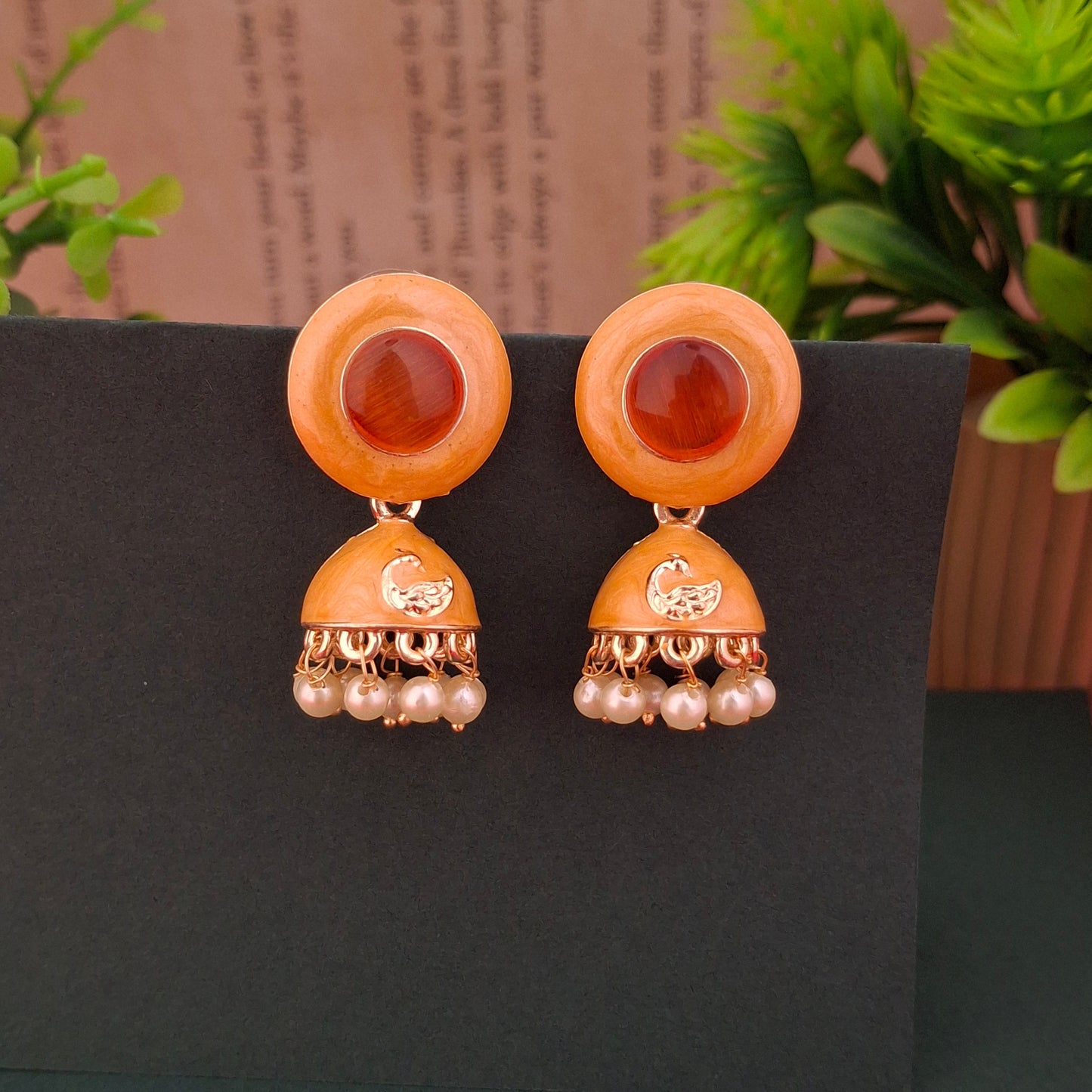 Regal Swan Jhumka Earrings - Kaanke