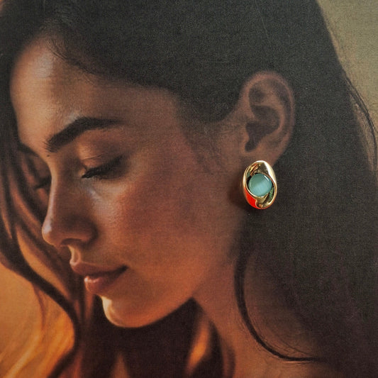 RoseGold Eclipse Charm Studs - Kaanke