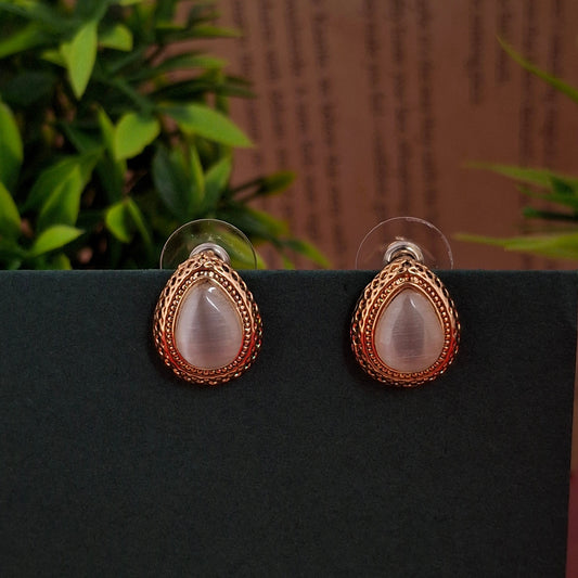 RoseGold Teardrop Studs - Kaanke