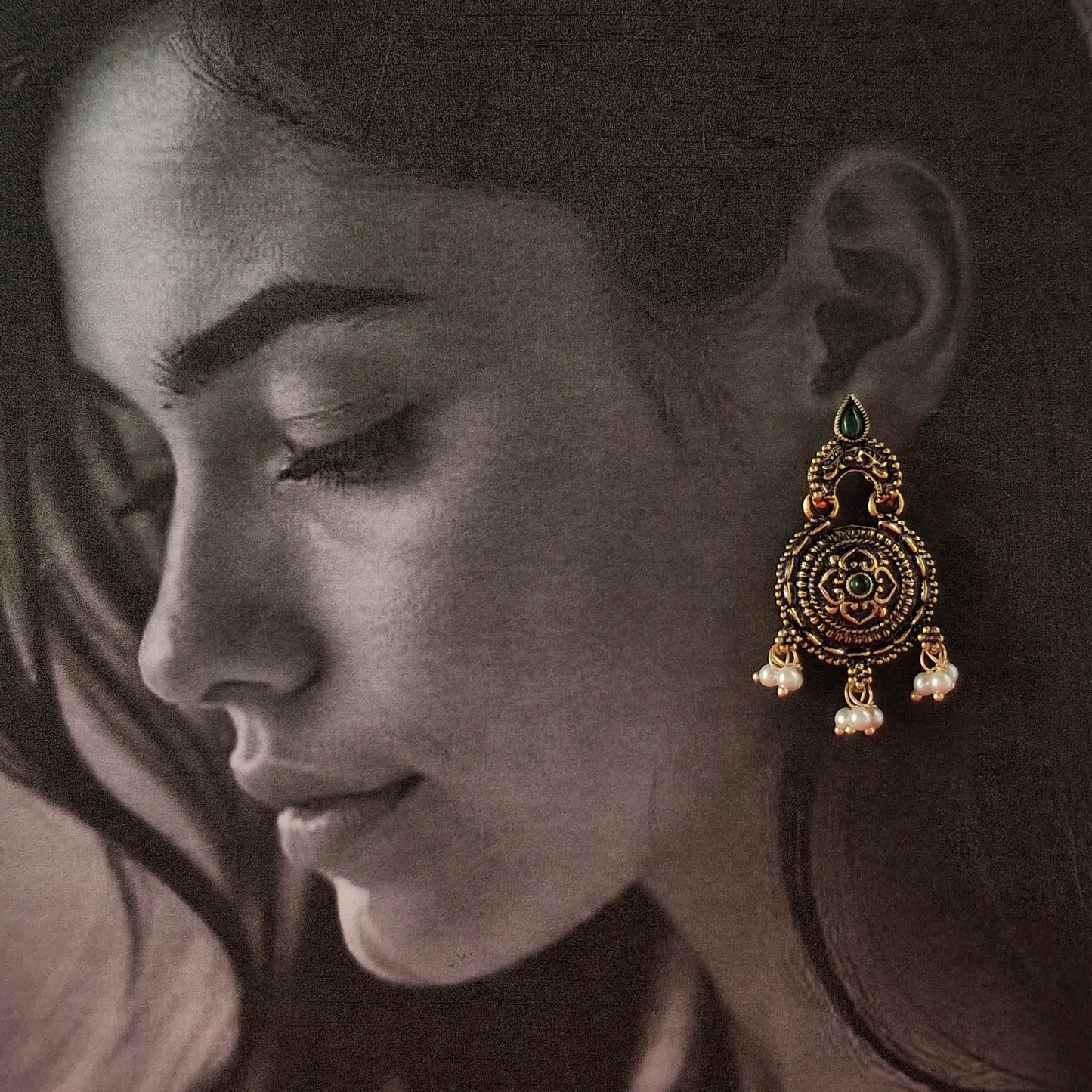 Royal Copper Chandbali Earrings - Kaanke