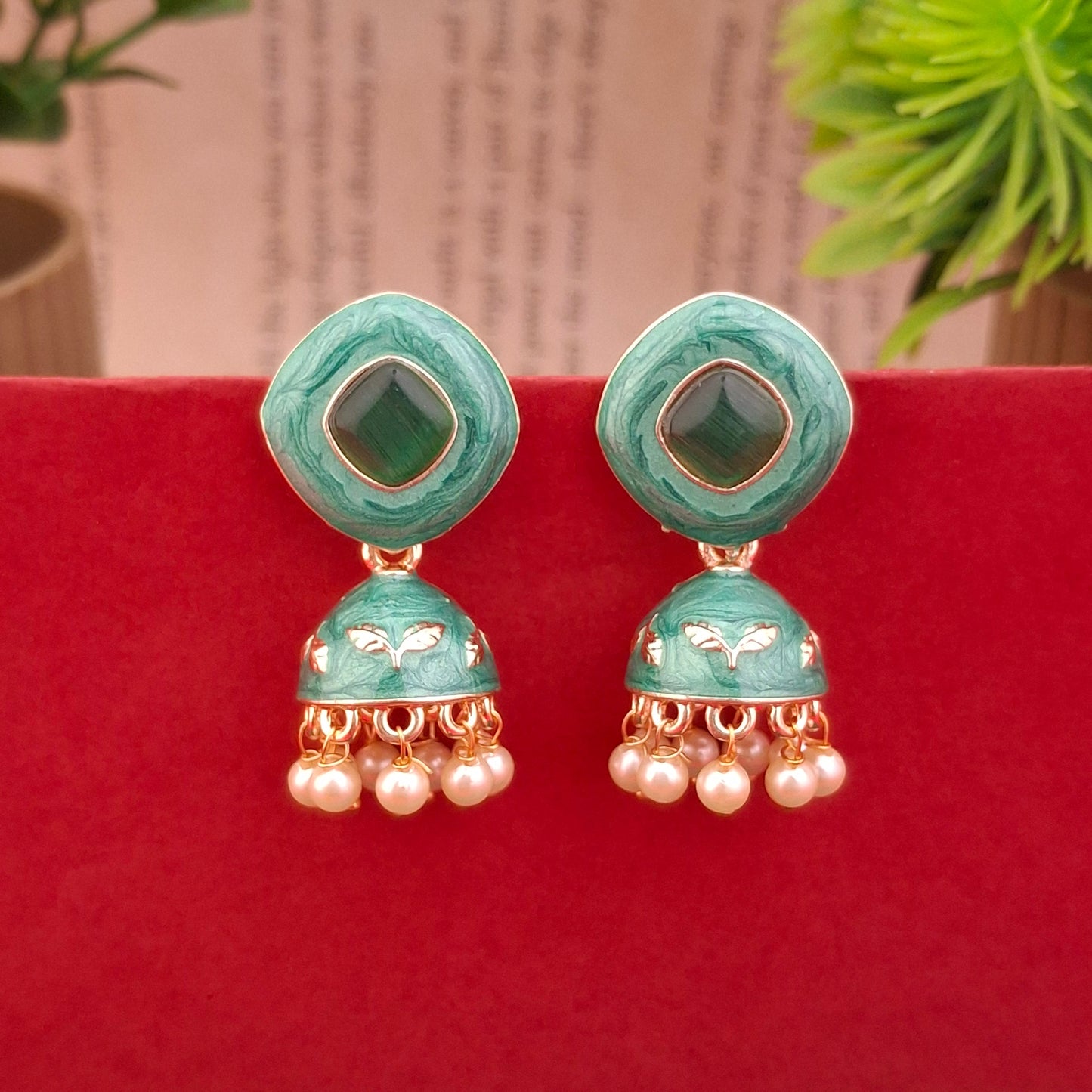 Sunlit Grace Jhumka Earrings - Kaanke