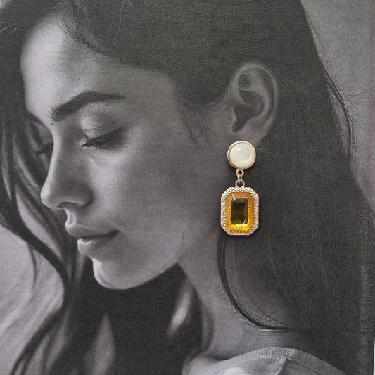 Vintage - Inspired Geometric Drop Earrings - Kaanke