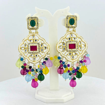 (Pack of 11) Colorful Chandbali Earrings – Traditional Designer Piece
