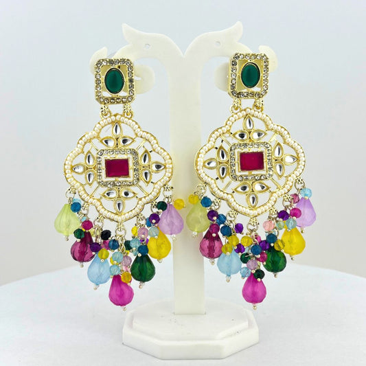 (Pack of 11) Colorful Chandbali Earrings – Traditional Designer Piece