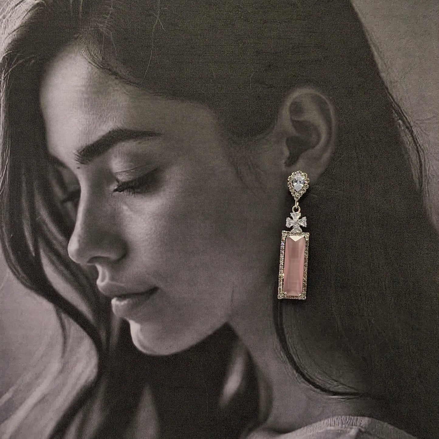 Luxe Rectangular Drop Earrings