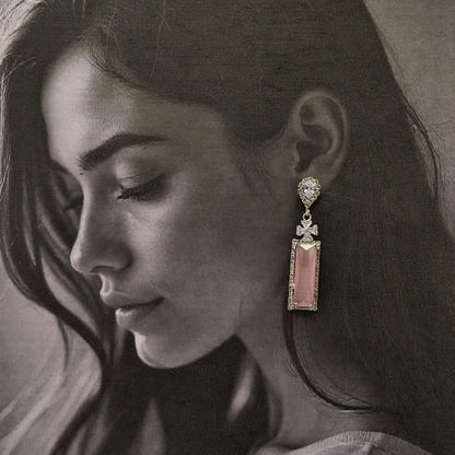 Luxe Rectangular Drop Earrings