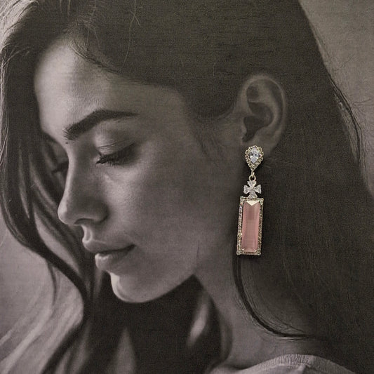 Luxe Rectangular Drop Earrings