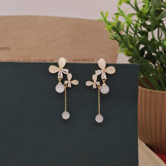 Delicate Floral Drop Earrings