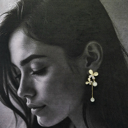 Delicate Floral Drop Earrings