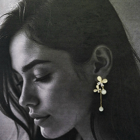 Delicate Floral Drop Earrings