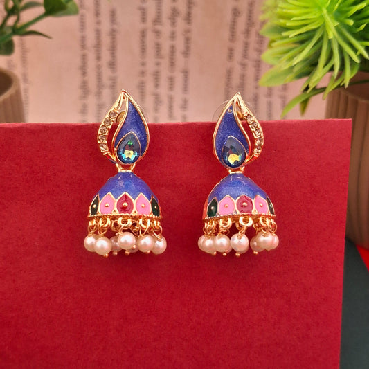 Royal Meenakari Jhumkas