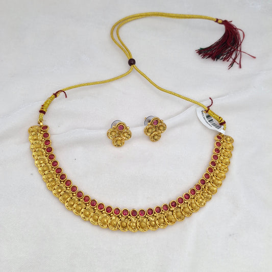 Matte Kasu Short Necklace
