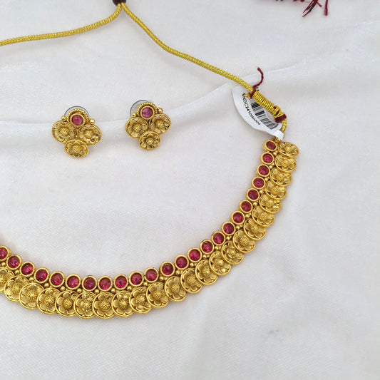 Matte Kasu Short Necklace