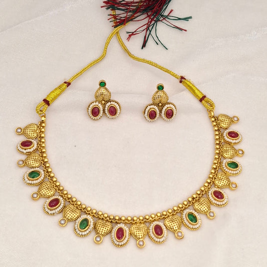 Fancy Gold Short Necklace