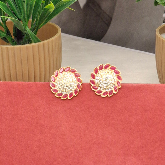 Traditional Moti Gold Studs