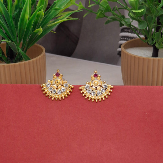 Traditional Moti Gold Studs