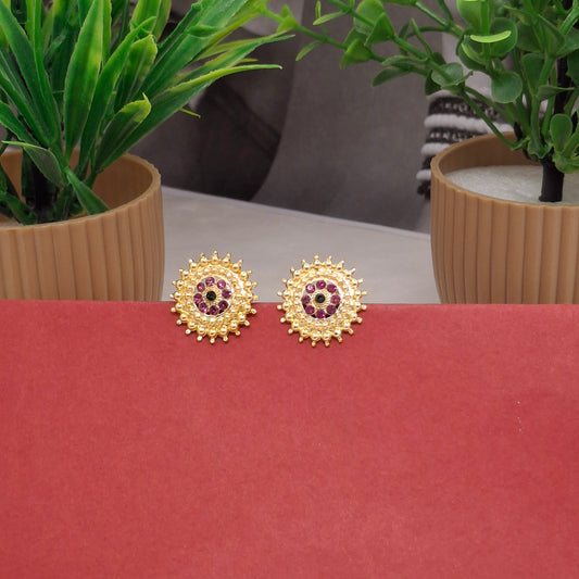 Traditional Moti Gold Studs