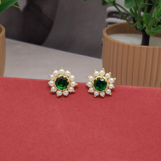 Traditional Moti Gold Studs