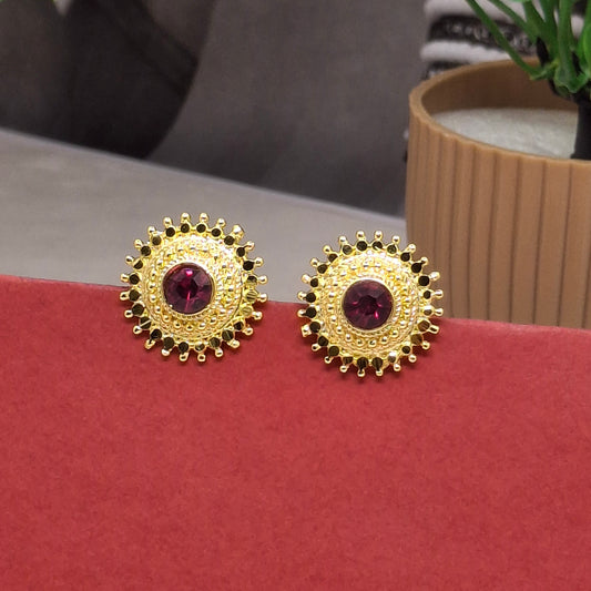 Traditional Moti Gold Studs