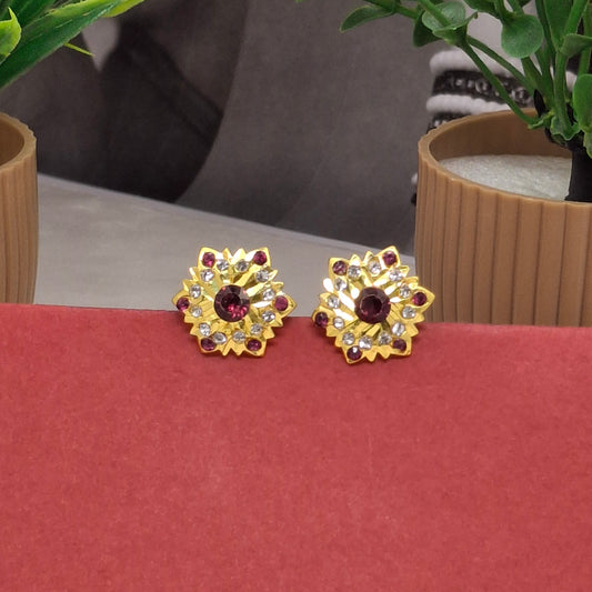 Traditional Moti Gold Studs