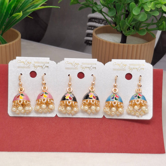 (Pack of 3) Royal Meenakari Danglers