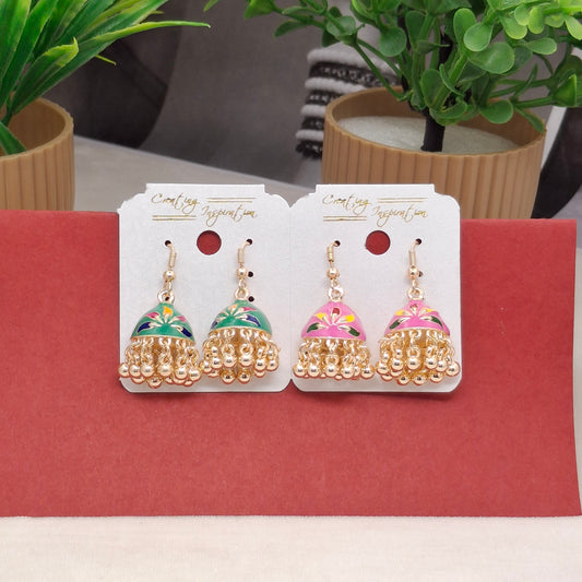 (Pack of 2) Royal Meenakari Danglers