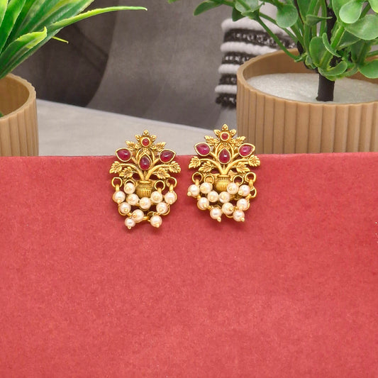 Temple/ Matte Finish Festive Studs