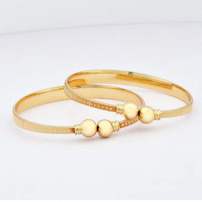 Engraved Design 3 | 8k Gold Plated Adjustable Bracelet Bangles