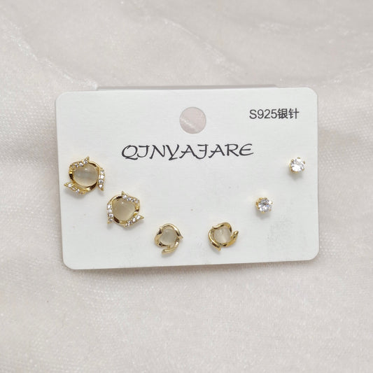 Fancy Stone Studs Set