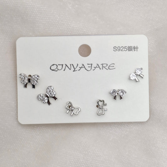 Bow Stones Studs Set