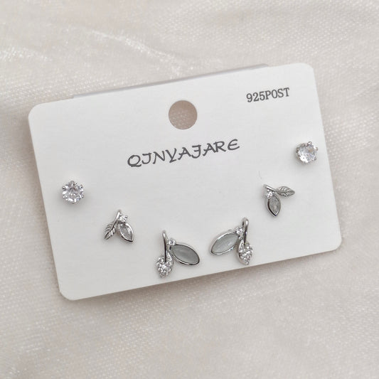 Fancy Silver Studs Set