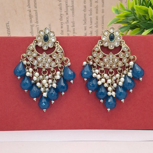 (Pack of 11) Kundan Chandbali Earrings