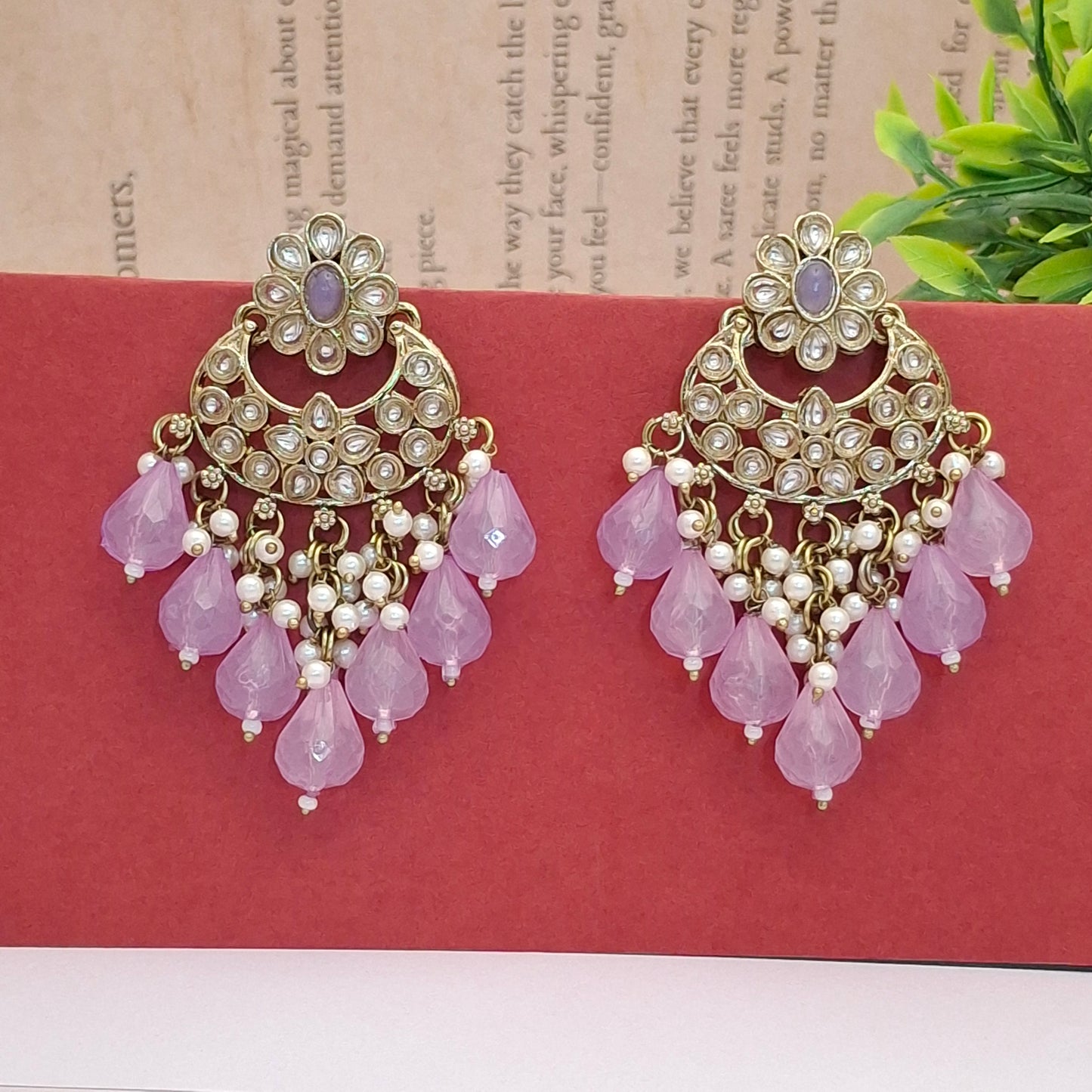 (Pack of 11) Kundan Chandbali Earrings