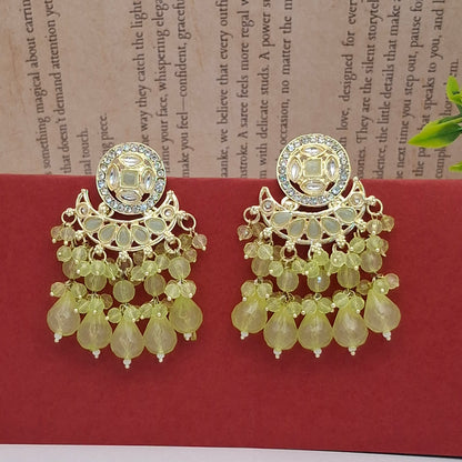 (Pack of 12) Kundan Chandbali Earrings