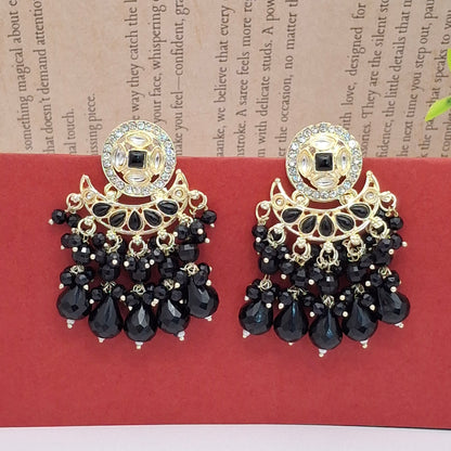 (Pack of 12) Kundan Chandbali Earrings