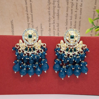 (Pack of 12) Kundan Chandbali Earrings