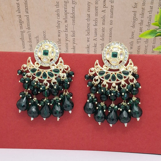 (Pack of 12) Kundan Chandbali Earrings