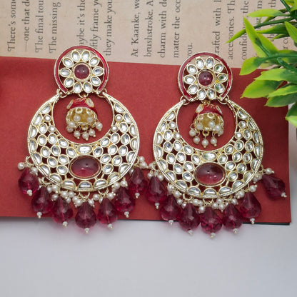 (Pack of 11) Kundan Chandbali Earrings