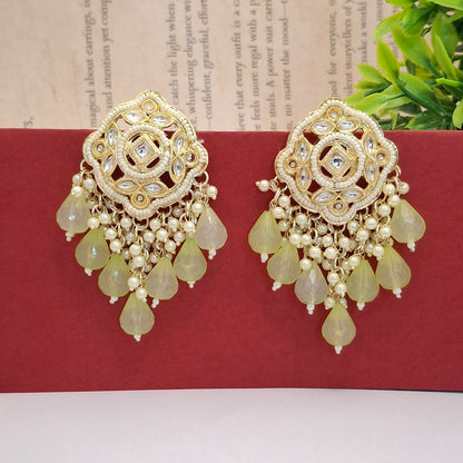 (Pack of 12) Kundan Chandbali Earrings