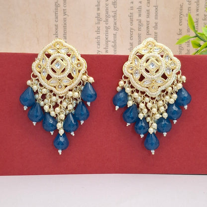 (Pack of 12) Kundan Chandbali Earrings