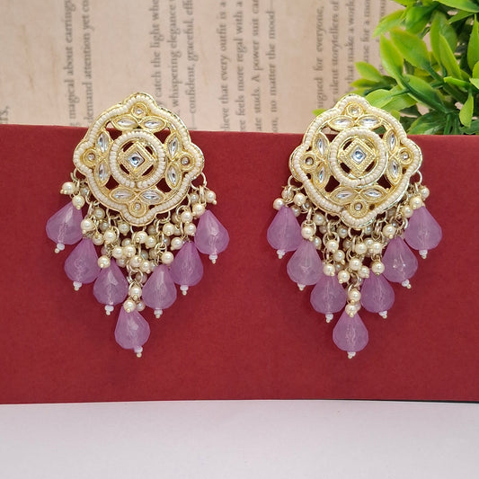 (Pack of 12) Kundan Chandbali Earrings