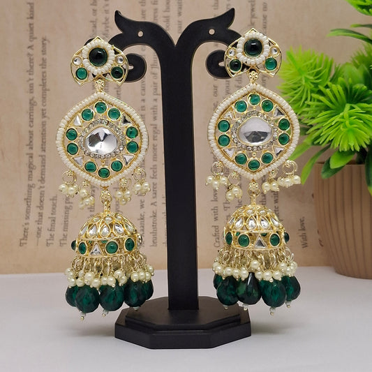(Pack of 3) Kundan Jhumka Earrings