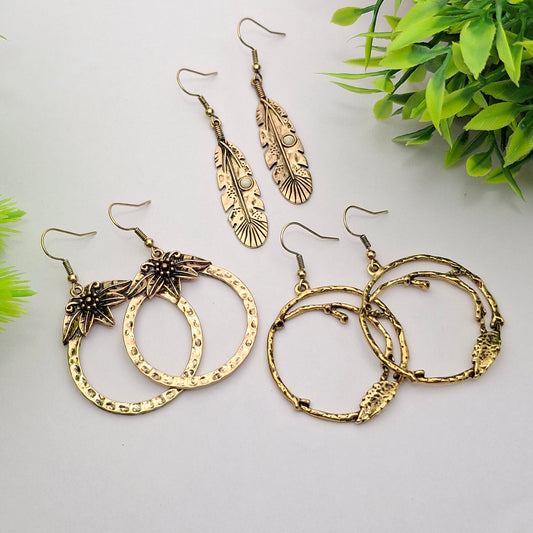 Copper Earrings Set