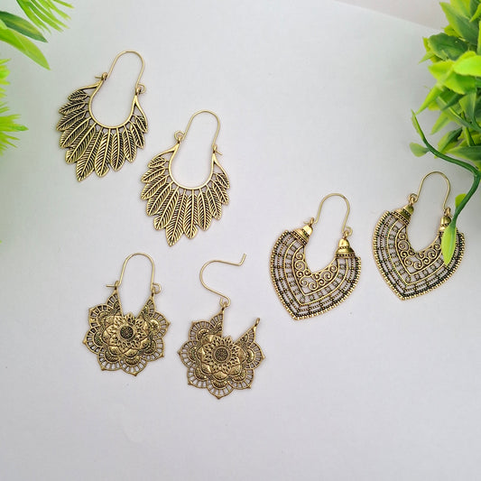 Copper Earrings Set