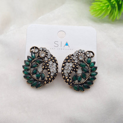 (Pack of 5) Fancy Oxidized Studs