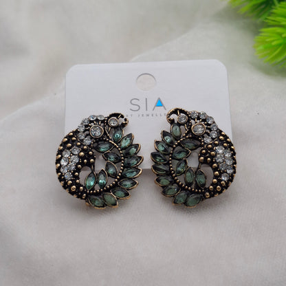 (Pack of 5) Fancy Oxidized Studs